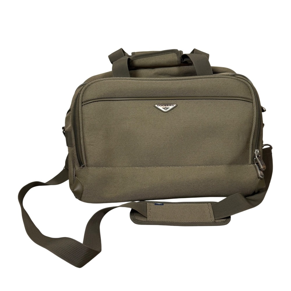 Dockers Travel Duffel Bag Weekender‎ Carry On Luggage Khaki Green Carryall Bag